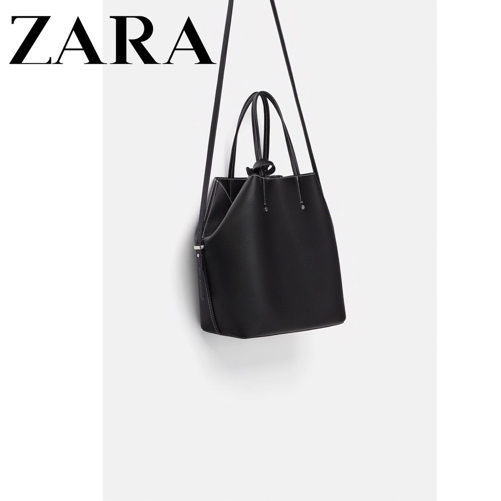 Zara Trafaluc Soft Tote with Topstitching